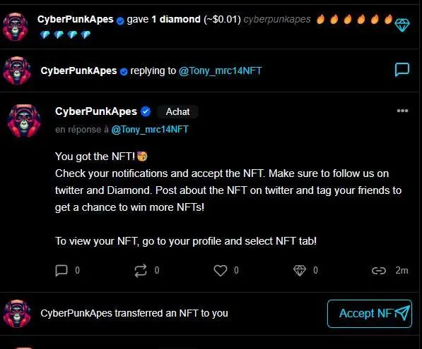 woawwww @CyberPunkApes your the best 😉🔥🔥🔥🔥💎💎💎💎💎