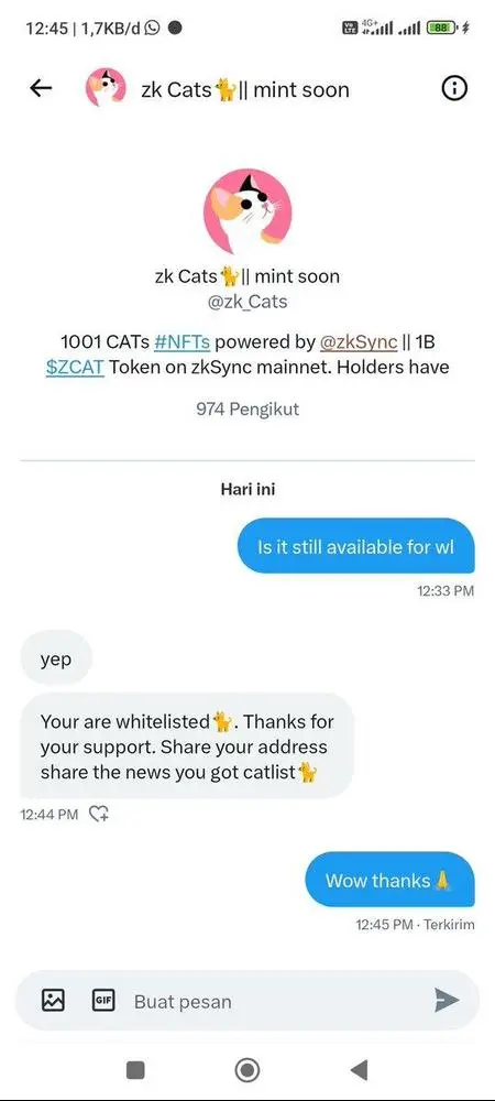 Finally got whitelisted qt @zk_Cats
I was waiting for this moment🫶 