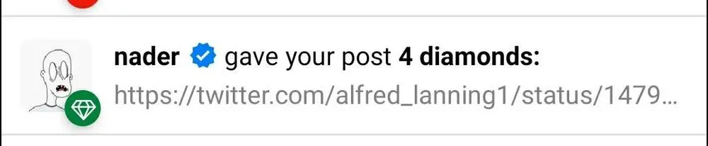 My first @nader diamonds, I’m going to treasure them.

Merci beaucoup, man.

Posted via @cloutfeed