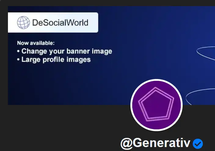 @Generativ is now verified on @DeSocialWorld !
