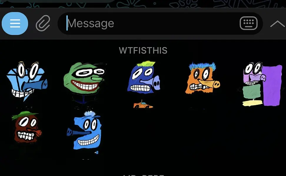 You can download @WTFisTHIS telegram stickers here: 

https://t.me/addstickers/WTFisTHISnft
