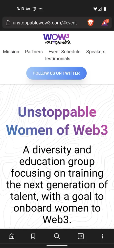 Happy International Women's Day - web3 edition:

https://unstoppablewow3.com/#event

Posted via @cloutfeed