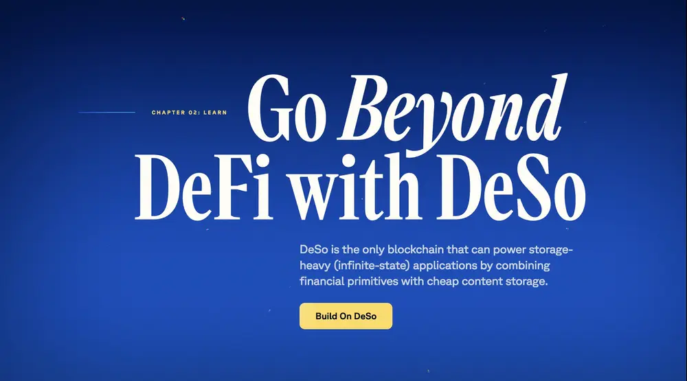 Tomorrow, we go beyond DeFi, with DeSo.