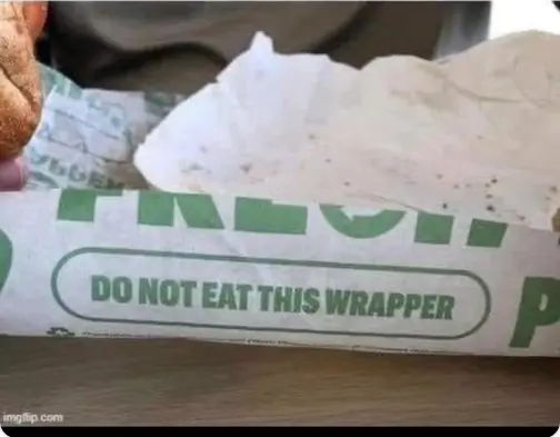 they printed this warning so @Wolverine_2241 wouldn't eat the wrapper..

#HEX $HEX #PulseChain 