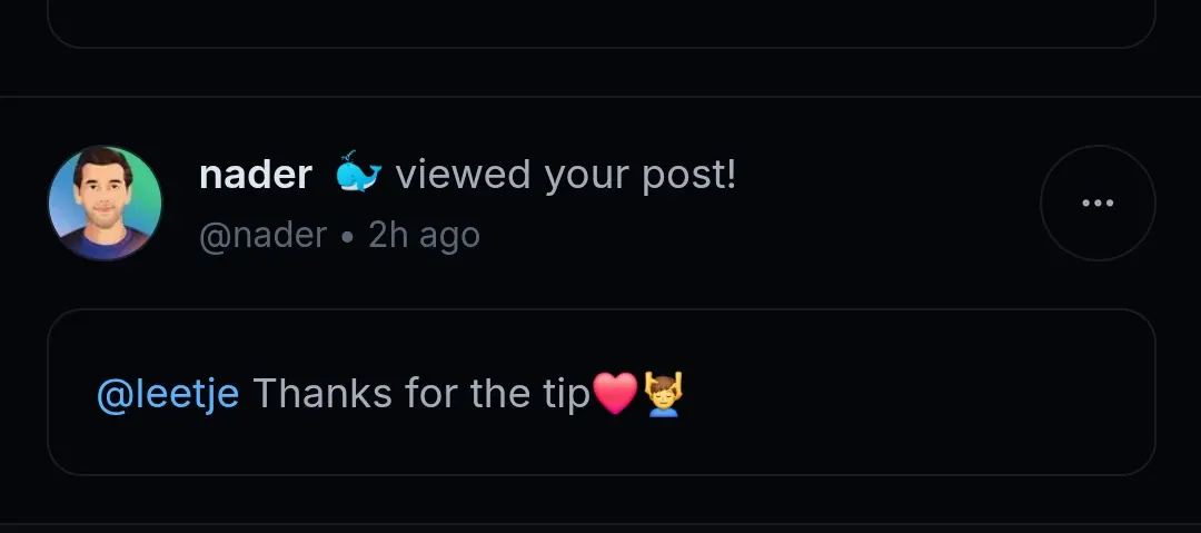 Nader is just lurking checking what people are posting about. 



The view post is a great feature 🙌



Lets see if I can catch him again 🎣
