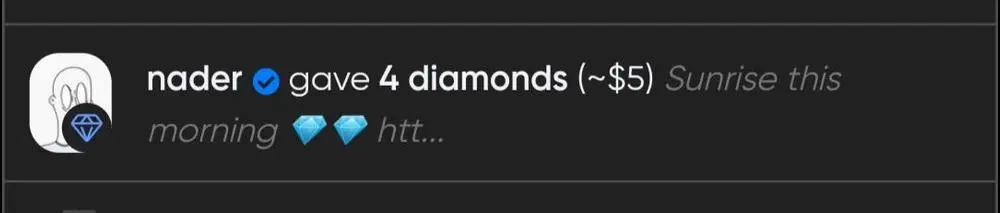 @nader diamonds just hit different 💎🚀 cheers mate! ❤