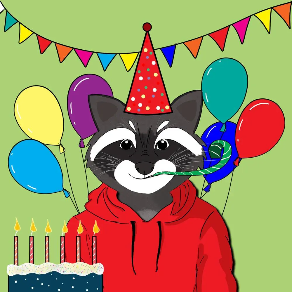 Welcome to the family of @CryptoRascals . Every raccoon is a unique and hand drawn ✍️ using Adobe Photoshop by @NiksMcCoy