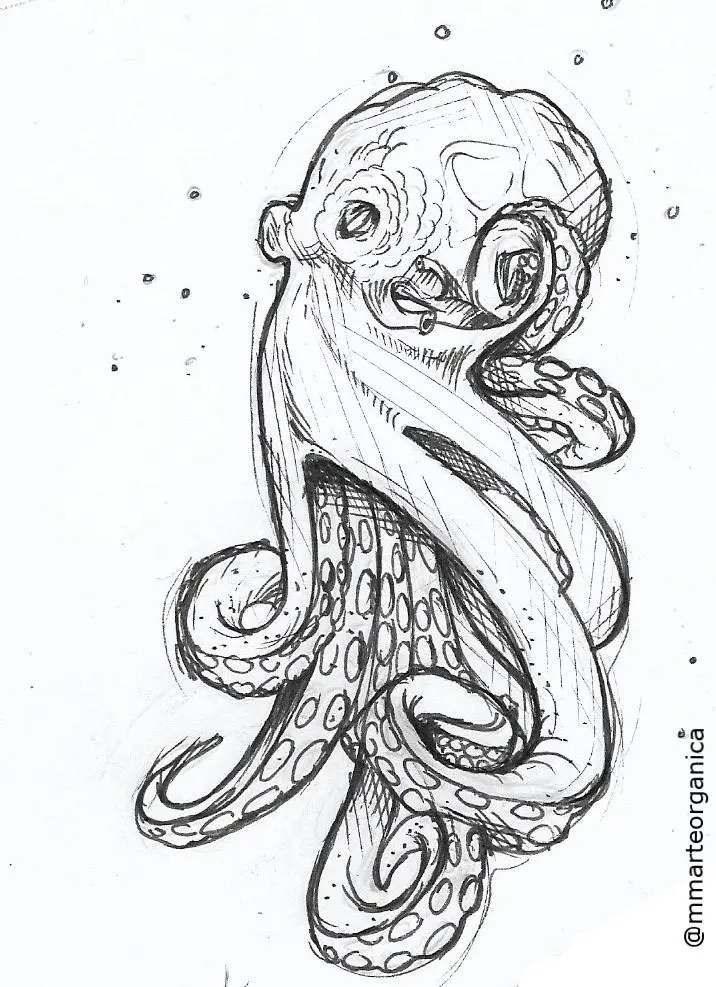 New Collection - Marine Life.

"Octopus" Illustration.

Poetics of the sea. Hand drawn. Illustration - the principle of ideas.

Available in NFT: https://mmarteorganica.nftz.me/

#illustration #sketch #penonpaper #authorialdrawing #tattoo #nft #paintingoncanvas #streetart #muralism