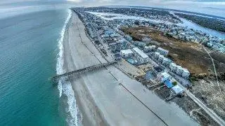 🌐 Beach Nourishment Progress in Carolina Beach, North Carolina, USA