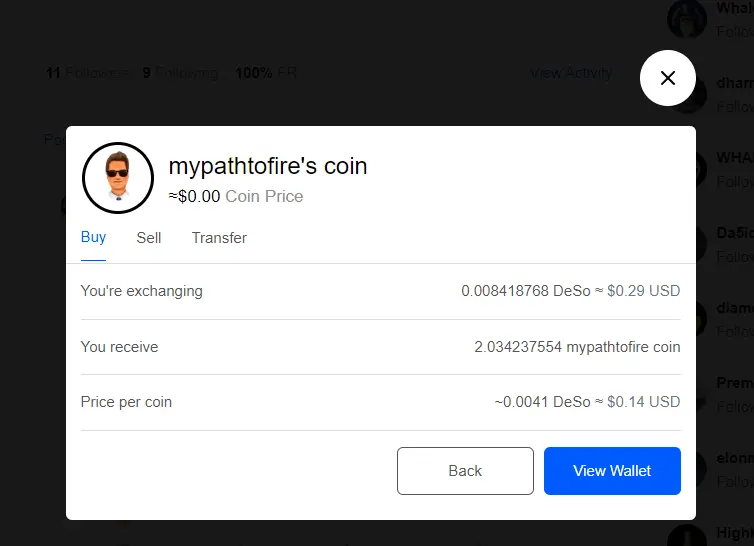 I just bought some of my own token for the first time. I plan to keep on stacking.

#cc #deso