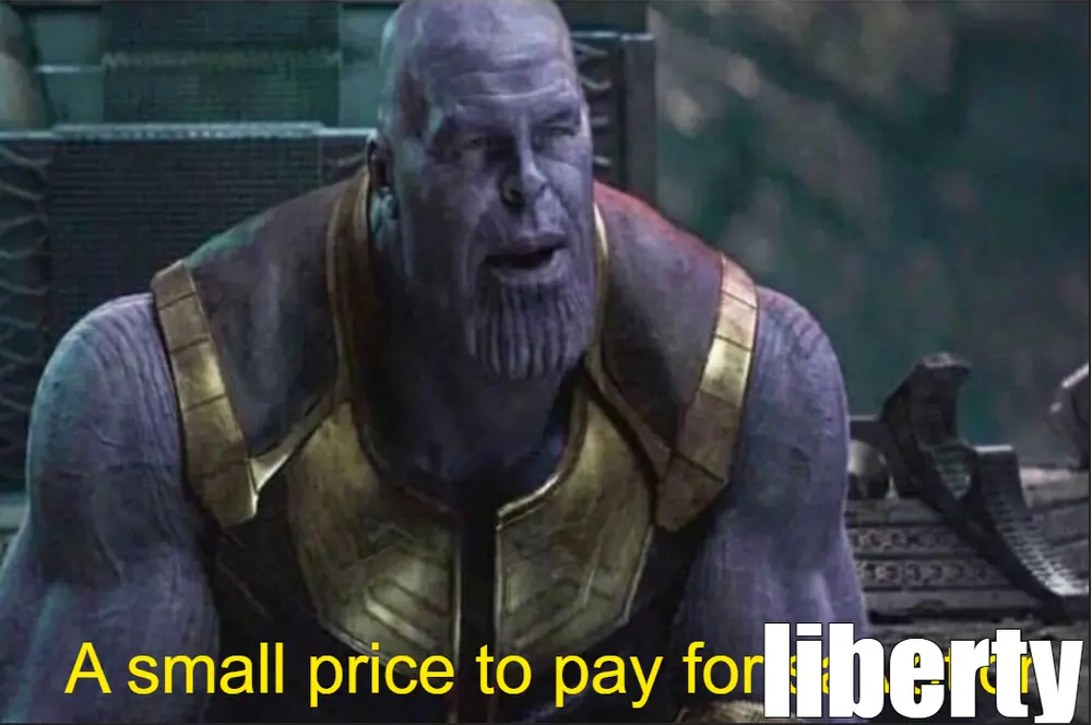 A few racists and a few idiots are a very small price to pay for liberty.
