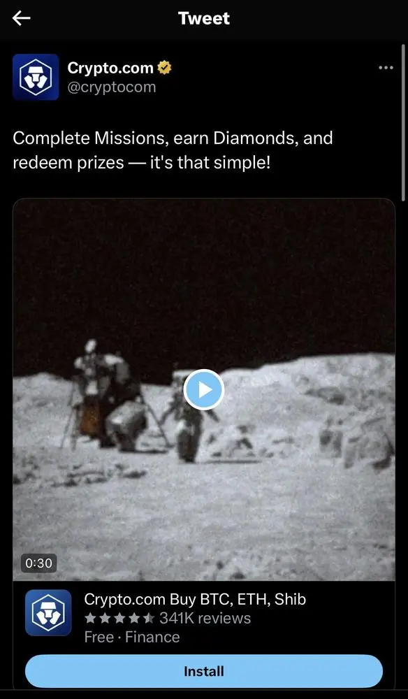 Sad to see Crypto dot Com surpass the idea of diamonds in one feature 😭🤣