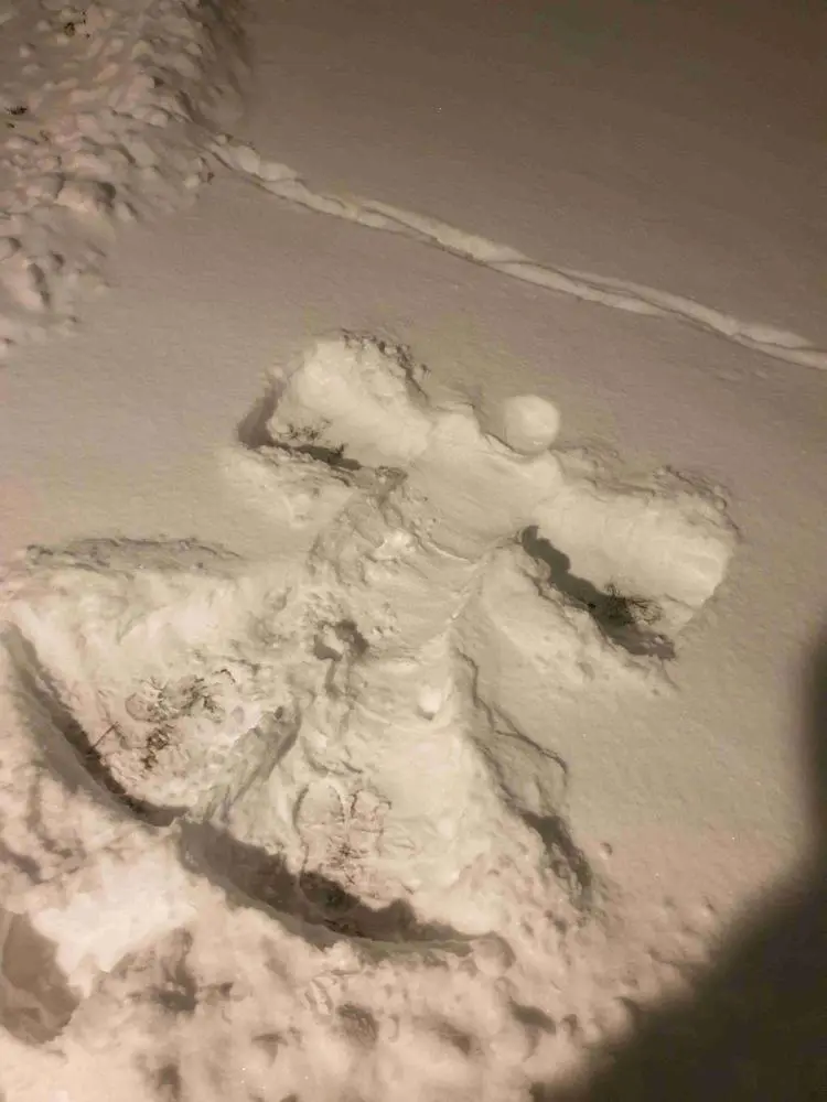 GF sent me a snow angel ❤