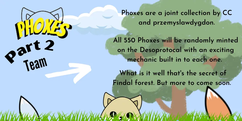 An update from your Phoxie friends! 

Who brought the Phoxes here 👀🤔

@Phoxes & @Generativ 
With 
@przemyslawdygdon & @CC_ 