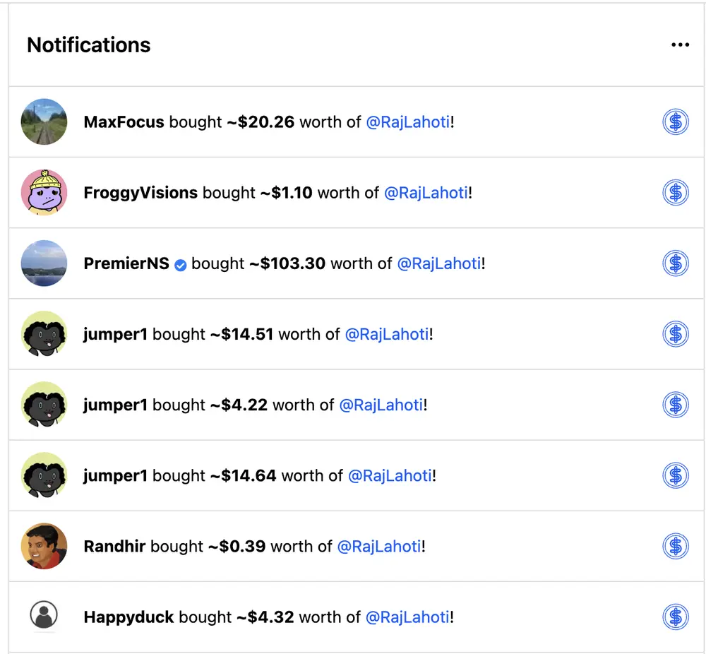 Dang... I missed these notifications... I remember how addicting seeing coin buys were =)

Thanks for the support!!!

As soon as FriendTech, NBC/Alpha, and the other new SoFi communities catch wind of DeSo... it's game on...

SoFi has grown so much since BitClout 1.0

And with all the updates to DiamondApp... and the launch of Focus, it's going to be an interesting 2024!