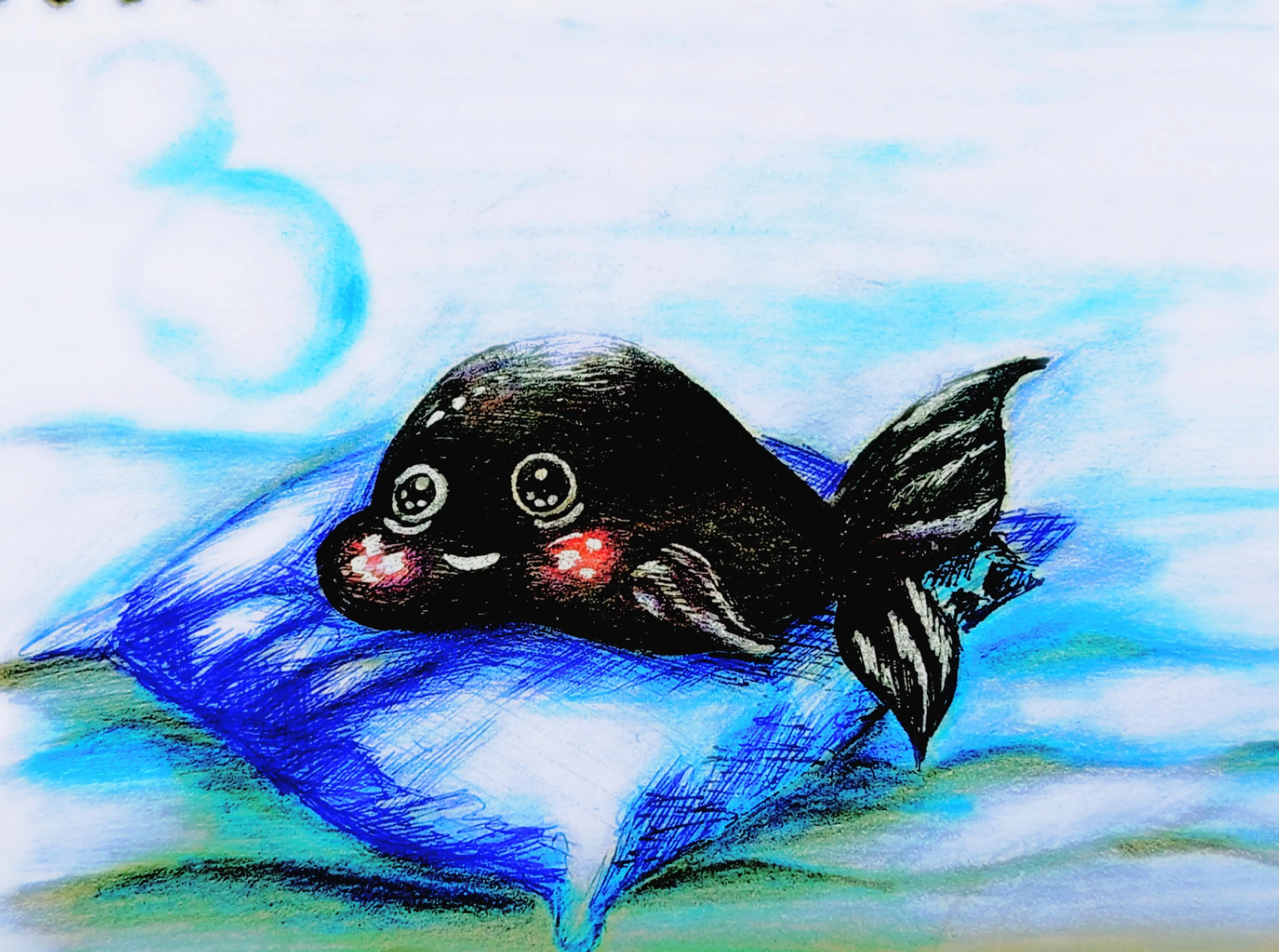 Episode 1
Deep in the sea, there lived a small, lazy black fish who always lingered in the shadows of coral rocks, enjoying its rest. Its friends constantly invited it to play and explore, but it preferred to sit under the shade and listen to the calm flow of the water.

*Physical art 

https://nftz.me/nft/568d844a2b21c90f3eb844b139eea2061ebcbc6b1b2b808bb6cd4c174766baad