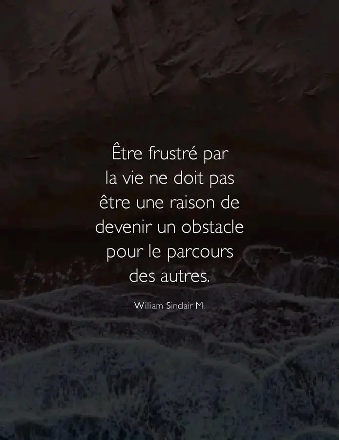 "Being frustrated by life should not be a reason to become an obstacle in the path of others."

Even when facing personal hardship or setbacks ("frustrated by life"), one should not allow their difficulties to negatively impact the progress or well-being of others.  It's a call to maintain empathy and avoid becoming a hindrance to those around us, regardless of our own struggles.

