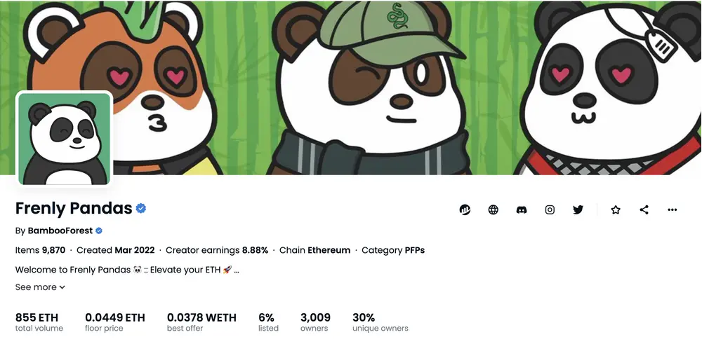 Dear My Valued Past $RajLahoti Coin Holders 💰,

I am thrilled to share with you the exciting progress that my project has made on OpenSea 🚀. Over the past two weeks, we have been trending and have even been featured on the homepage multiple times. We are now on the verge of reaching new heights and I would be honored to have you join us on this journey.

As a token of my appreciation for your past investment, I would like to offer a limited time gift of a Frenly Pandas 🐼 NFT to any of my valu...