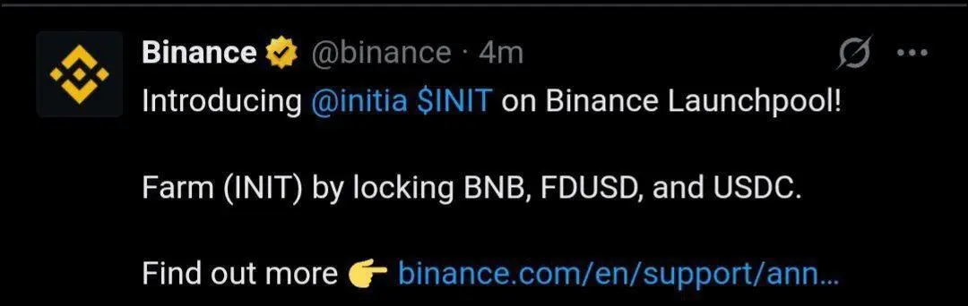 $Init Listing on Binance 24th April 🔥