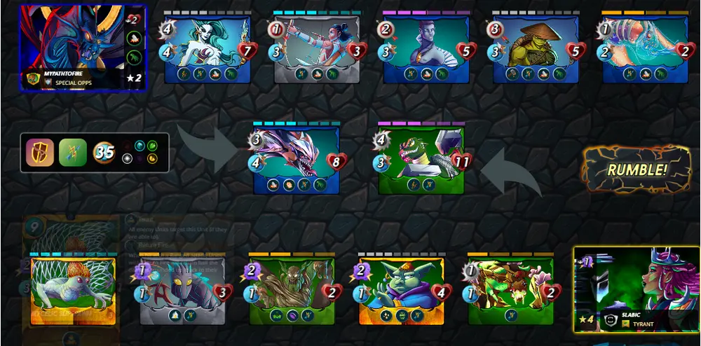 Are there any #Splinterlands players on #Deso?

One of my favorite lineups in the water deck here.