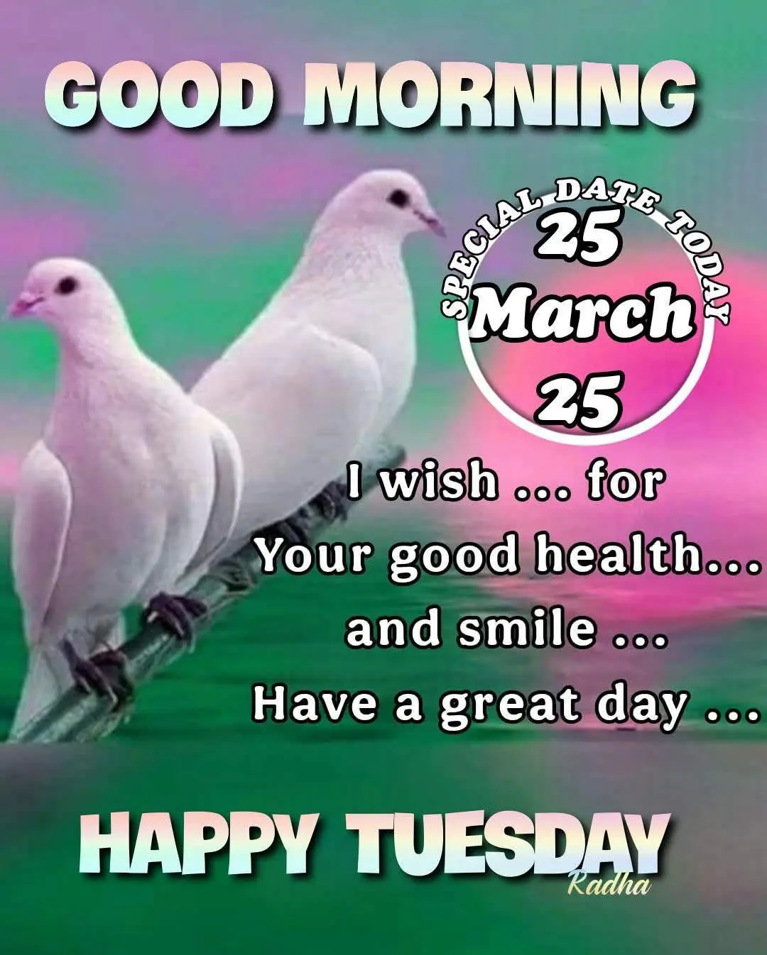 To my dear followers wishing you a great Day.